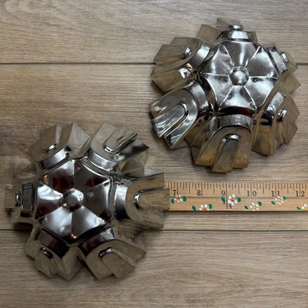 Vintage Bundt Jello Pastry‎ Molds Set 10 Fluted Flower Snowflake Shell Steel
